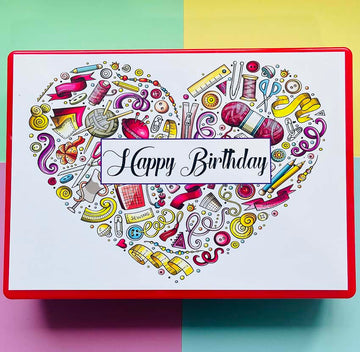 7 Day birthday cross stitch advent calendar box