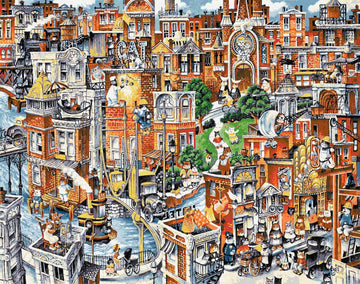 Cat city No3 full coverage cross stitch kit