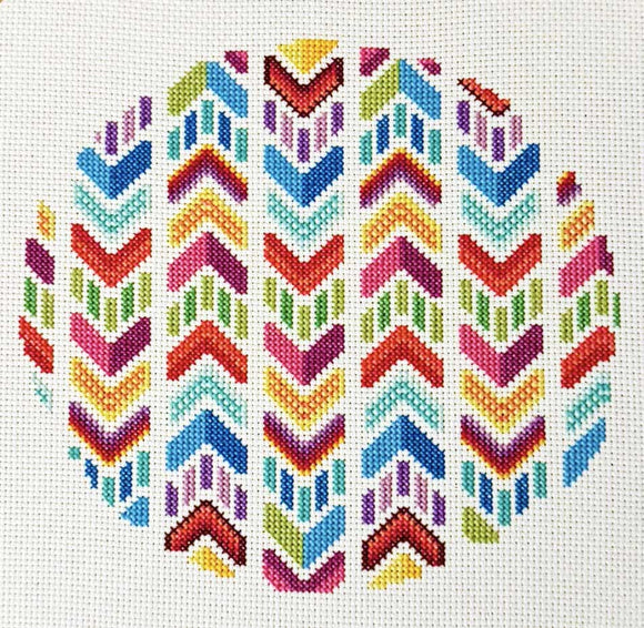 Chevron (v2) modern cross stitch kit