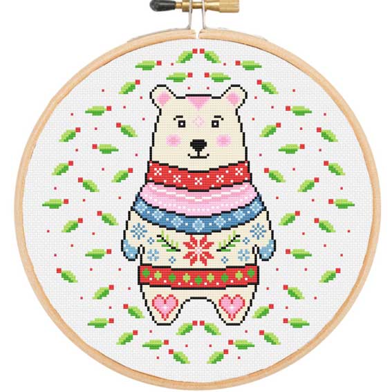 Kit de point de croix Cerf de Noël (v2)