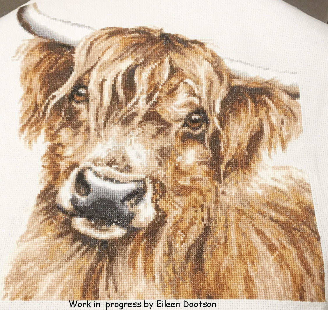 Kit de point de croix Vache des Highlands (v2)