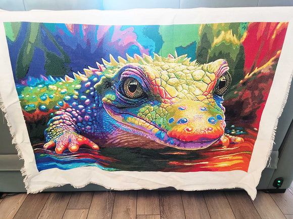 Kit de point de croix à couverture complète Crocodile (v3)