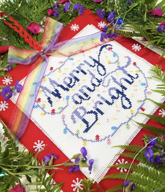 Kit de point de croix Joyeux et lumineux Noël