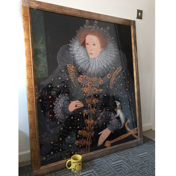 Königin Elisabeth I. von England (v2) – Riesen-Kreuzstichset mit vollständiger Abdeckung