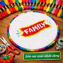 Grand cœur artisanal au point de croix SAL-1