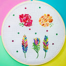 Flowers embroidery bead kit-1