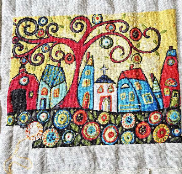 Modernes Kreuzstich-Set „Volksdorf (v2)“