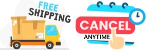 Free shipping cancel anytime