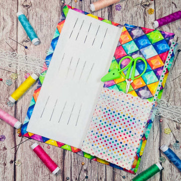 Artisan Fabric Stitching Wallet Geometric