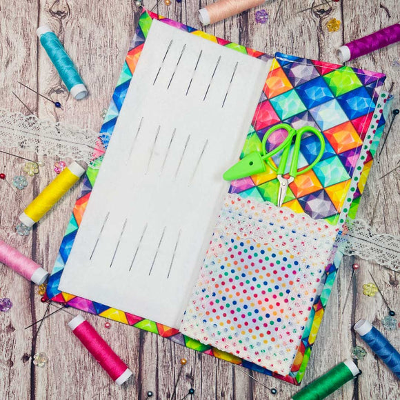 Artisan Fabric Stitching Wallet Geometric
