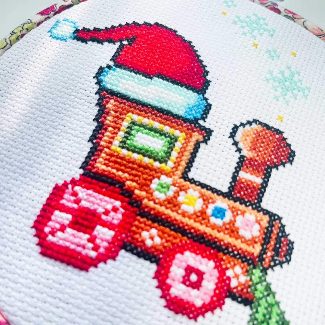 Gingerbread train stitch-a-long
