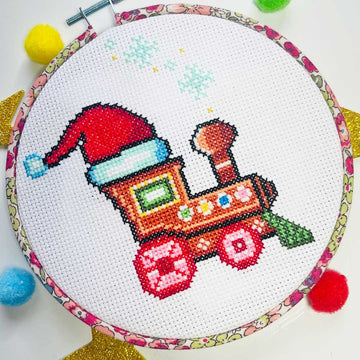 Gingerbread train stitch-a-long