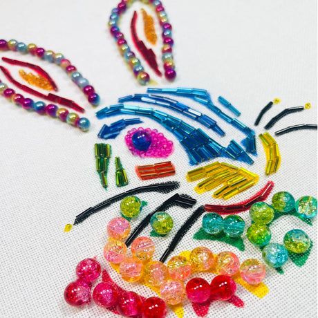 Hare embroidery bead kit