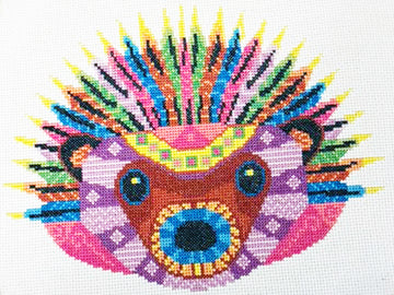 Kit de point de croix moderne Mandala Hérisson