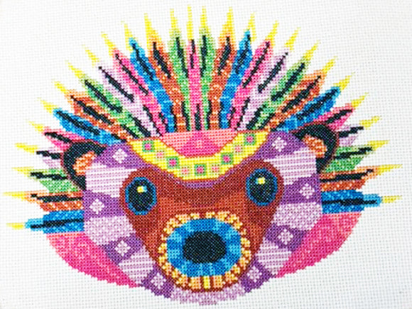 Kit de point de croix moderne Mandala Hérisson