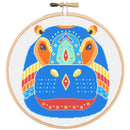 Hippo mandala modern cross stitch kit-1
