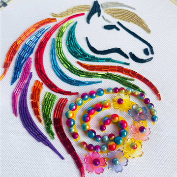 Horse embroidery bead kit