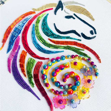 Horse embroidery bead kit