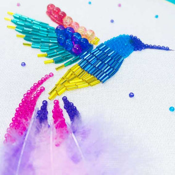 Hummingbird embroidery bead kit