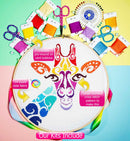 Modernes Kreuzstich-Set mit Giraffenmotiv im Stammesstil-2