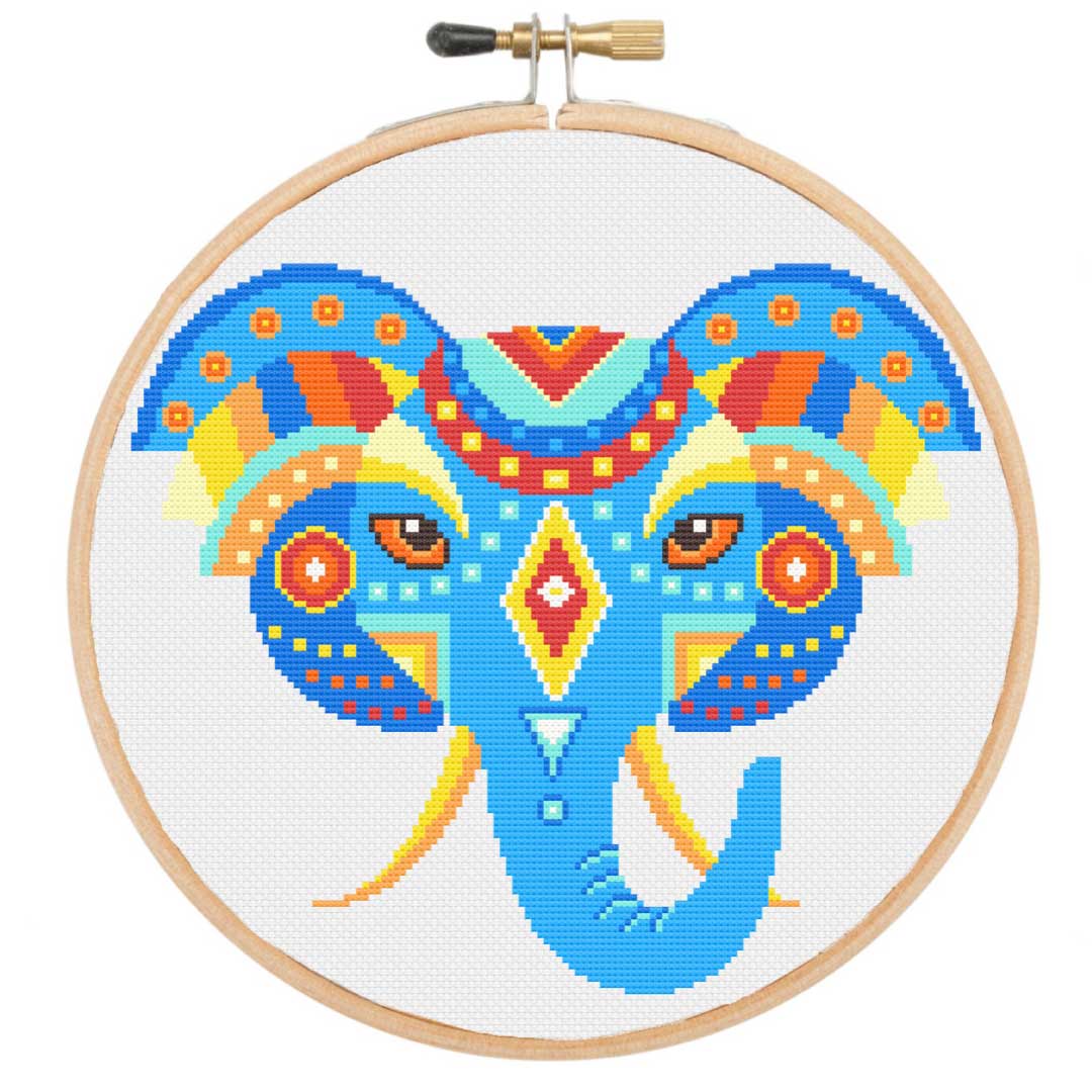 Mandala Lotus Kreuzstich-Set #K168 – Komplett Mit Garn, Leinwand, Nadeln & Anleitung
