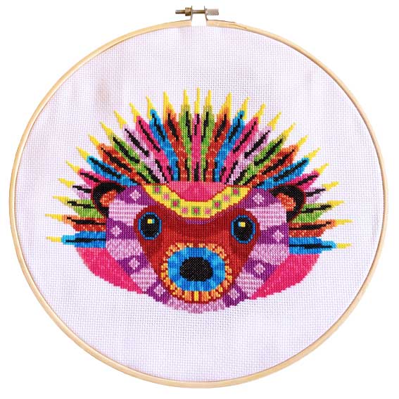 Mandala-Igel modernes Kreuzstich-Set