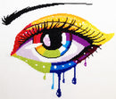Modern cross stitch kits abstract eye