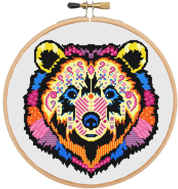 modern cross stitch kits bear no2