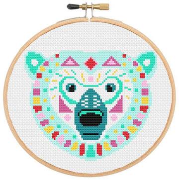 Modern cross stitch kits bear
