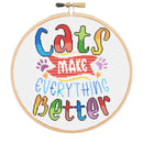 Modern cross stitch kits cats make everything better