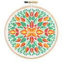 Kit de point de croix Mandala Feuille-1