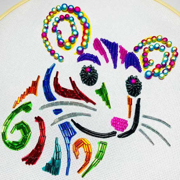 Mouse embroidery bead kit
