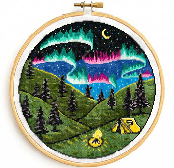 Northern lights (v3) cross stitch kit
