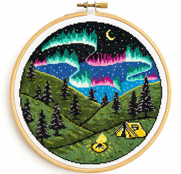 Northern lights (v3) cross stitch kit