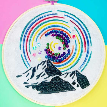 Northern lights embroidery bead kit