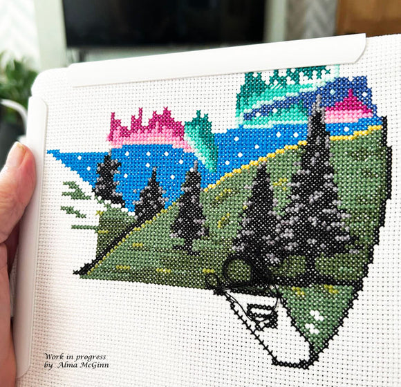 Nordlichter (v3) Kreuzstich-Set