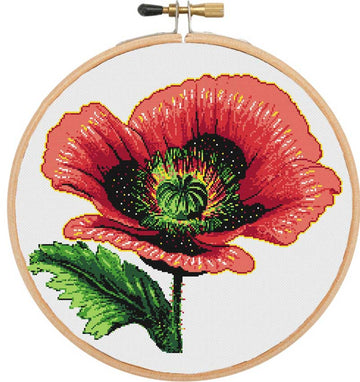 Poppy in bloom cross stitch kit