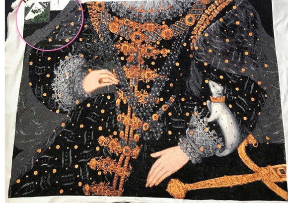 Königin Elisabeth I. von England (v2) – Riesen-Kreuzstichset mit vollständiger Abdeckung