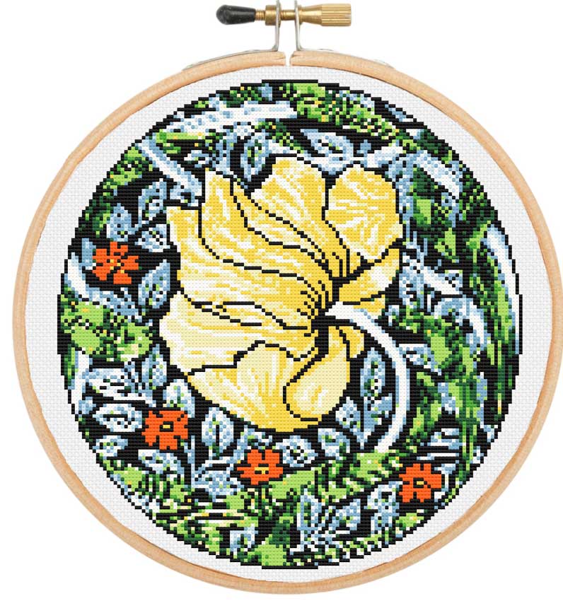 Rose in bloom cross stitch kit | Yiotas XStitch