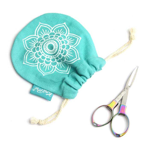 Rainbow folding scissors with pouch
