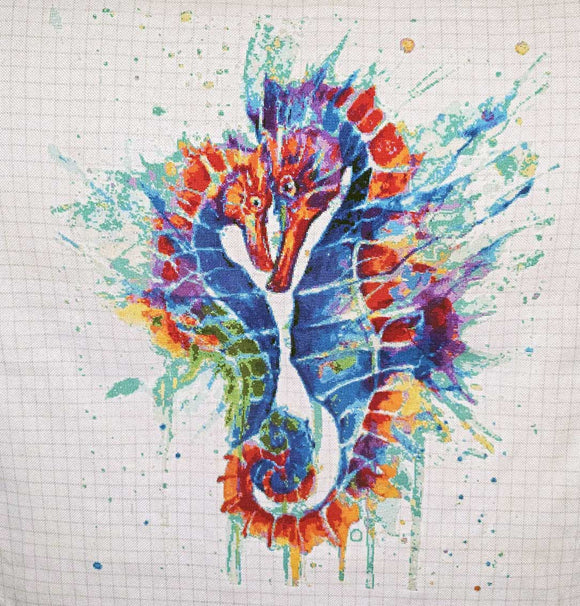 Sanguine seahorses modern cross stitch kit