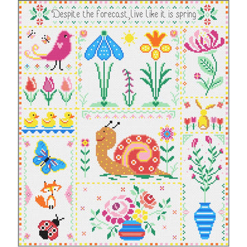 Despite the forecast live like it is spring cross stitch kit