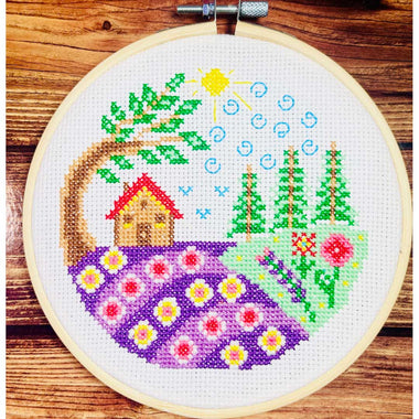 Summer cottage cross stitch kit