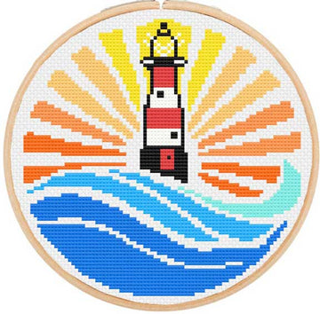 Kit de point de croix phare et navires