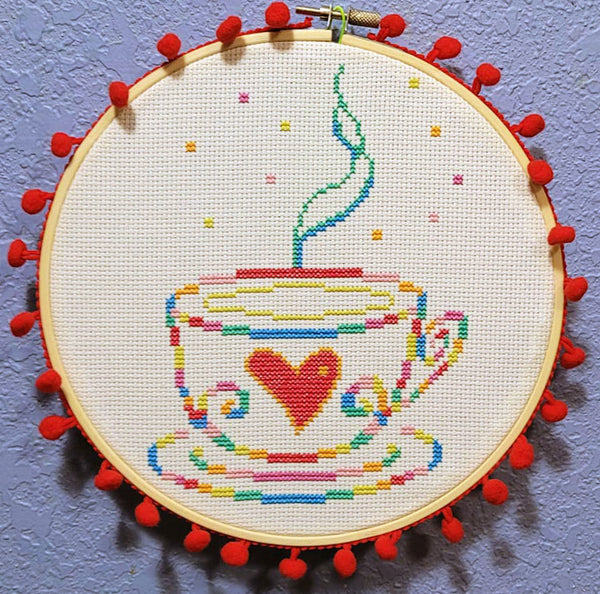 Teacup cross stitch kit - 1
