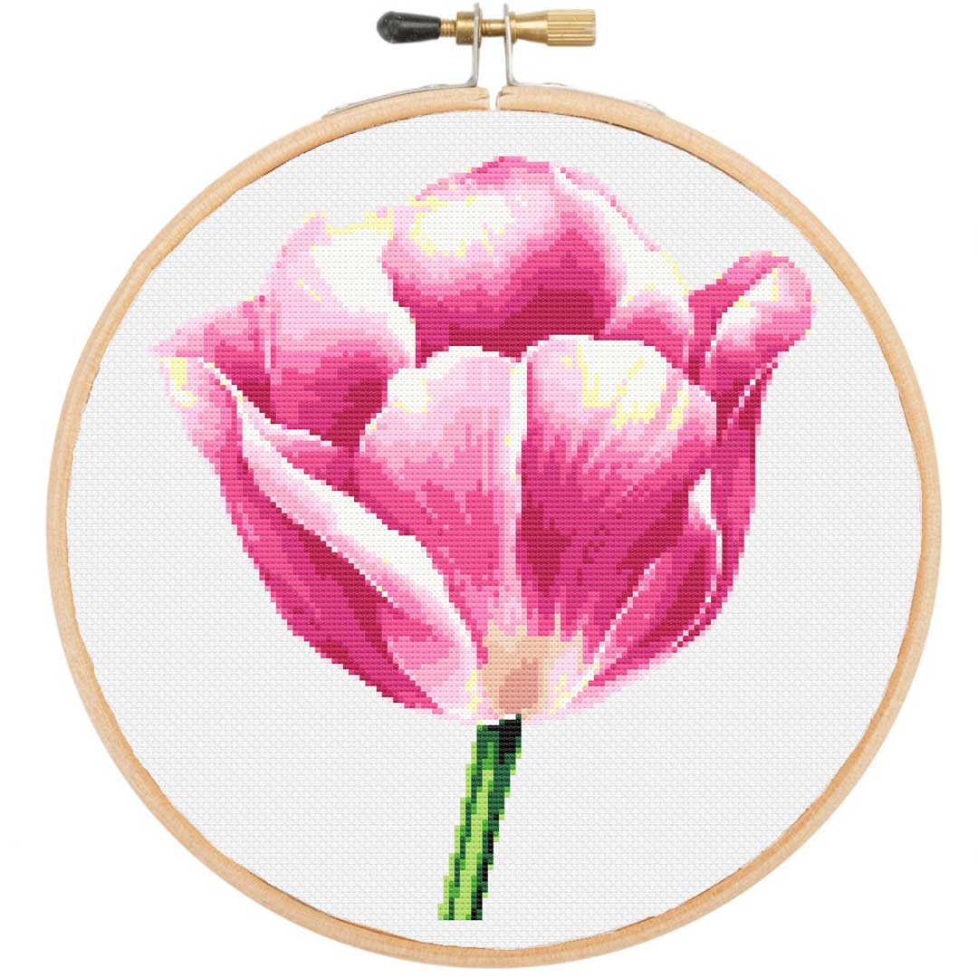 Tulip in bloom cross stitch kit