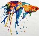 Watercolour goldfish (v2) modern cross stitch kit-1