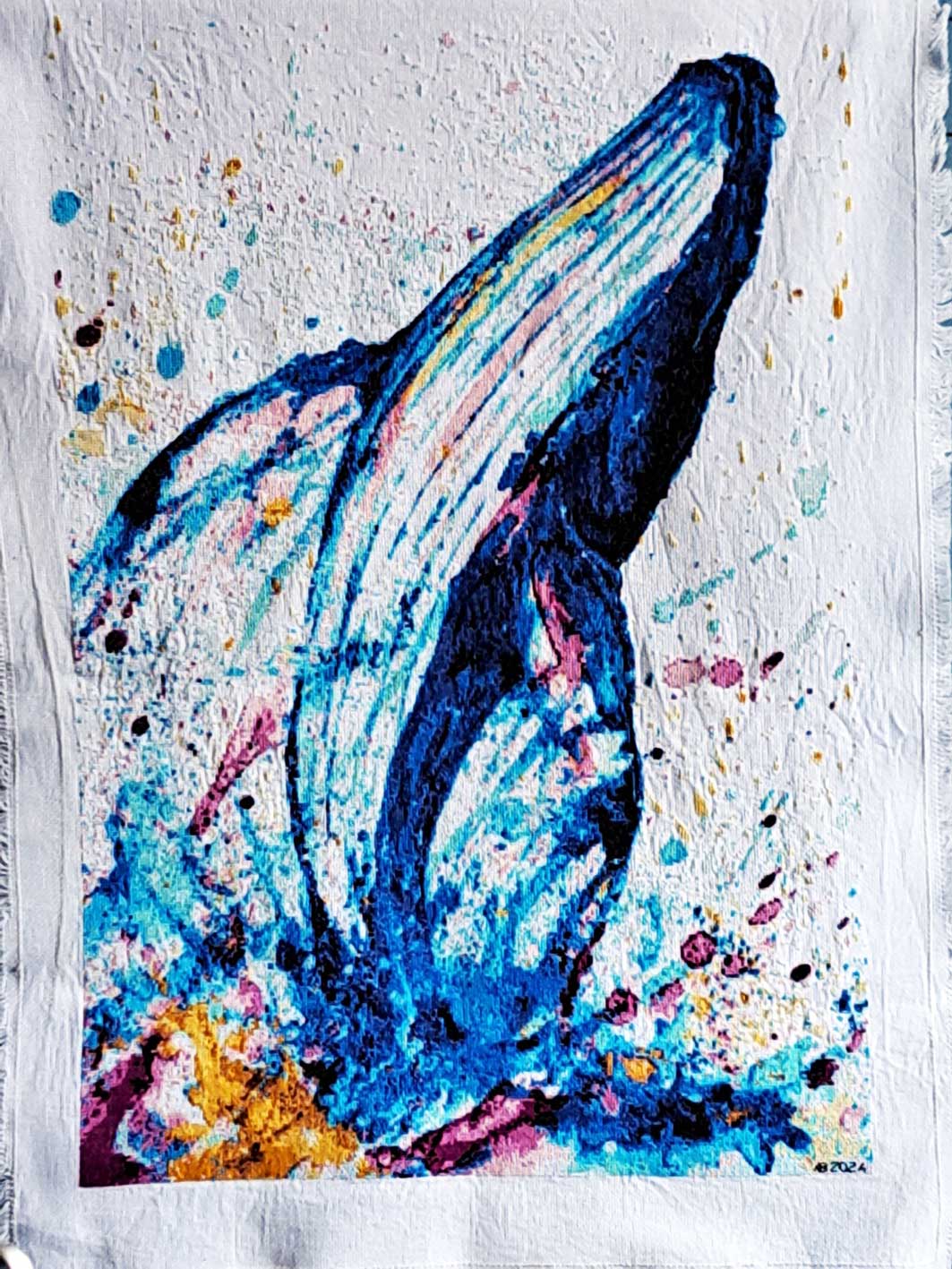Breach whale modern cross stitch kit