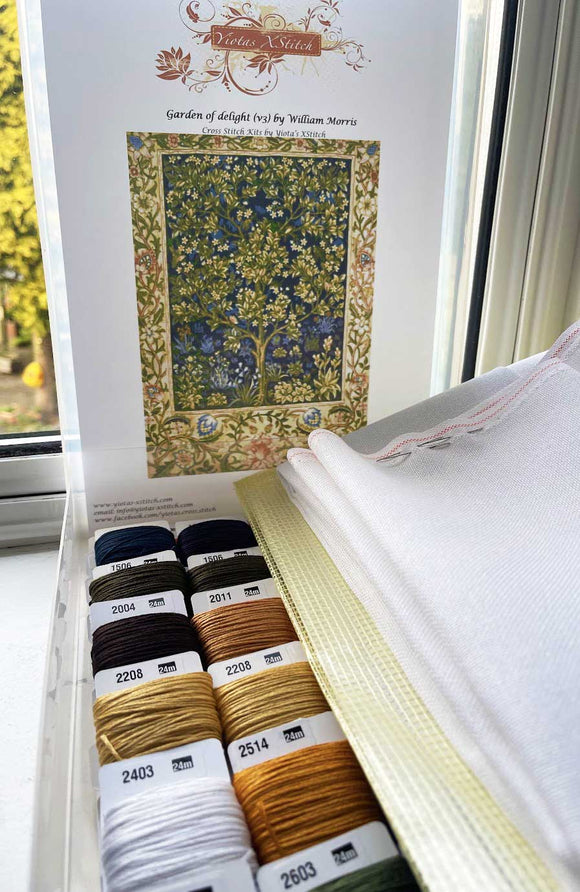 Garten der Freude (v3) Kreuzstich-Set mit vollständiger Abdeckung