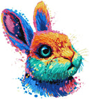 Abstract rabbit cross stitch kit